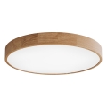 Οροφιαίο φωτιστικό με αισθητήρα CLEO, 6xE27/24W/230V, διάμ. 80 εκ., φινίρισμα δρυός