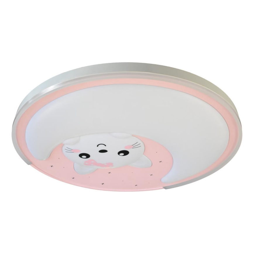 Παιδικό φωτιστικό οροφής LED MOONCAT LED/34W/230V ροζ