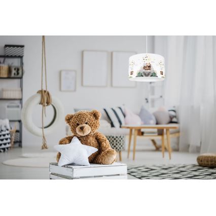 Παιδικό κρεμαστό φωτιστικό οροφής BEARS 1xE27/60W/230V