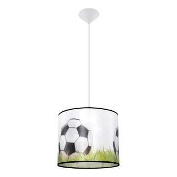 Παιδικό κρεμαστό φωτιστικό οροφής FOOTBALL 1xE27/15W/230V διάμετρος 30 cm ποδόσφαιρο
