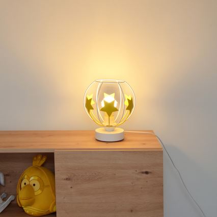 Παιδική επιτραπέζια λάμπα STARS 1xE27/15W/230V κίτρινο/λευκό