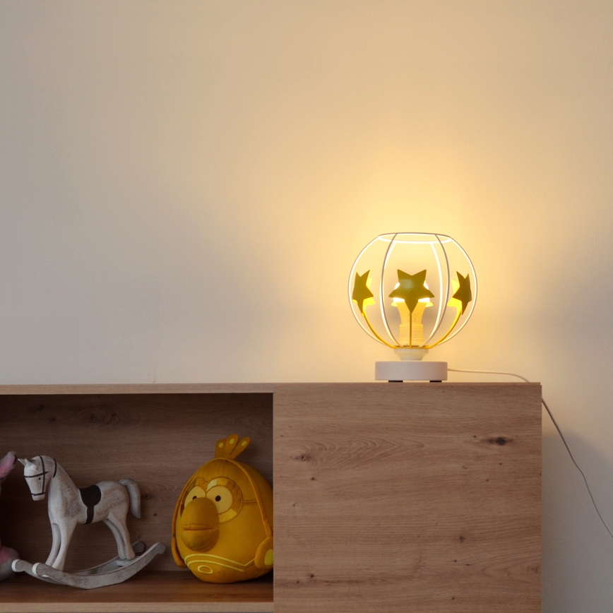Παιδική επιτραπέζια λάμπα STARS 1xE27/15W/230V κίτρινο/λευκό