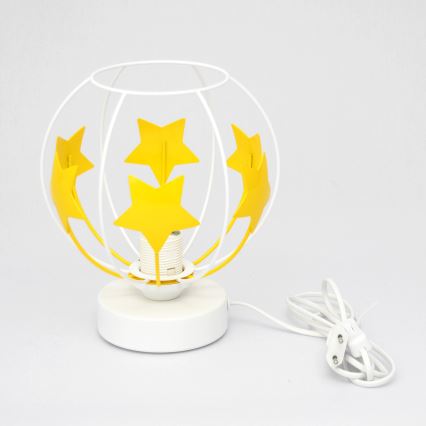 Παιδική επιτραπέζια λάμπα STARS 1xE27/15W/230V κίτρινο/λευκό