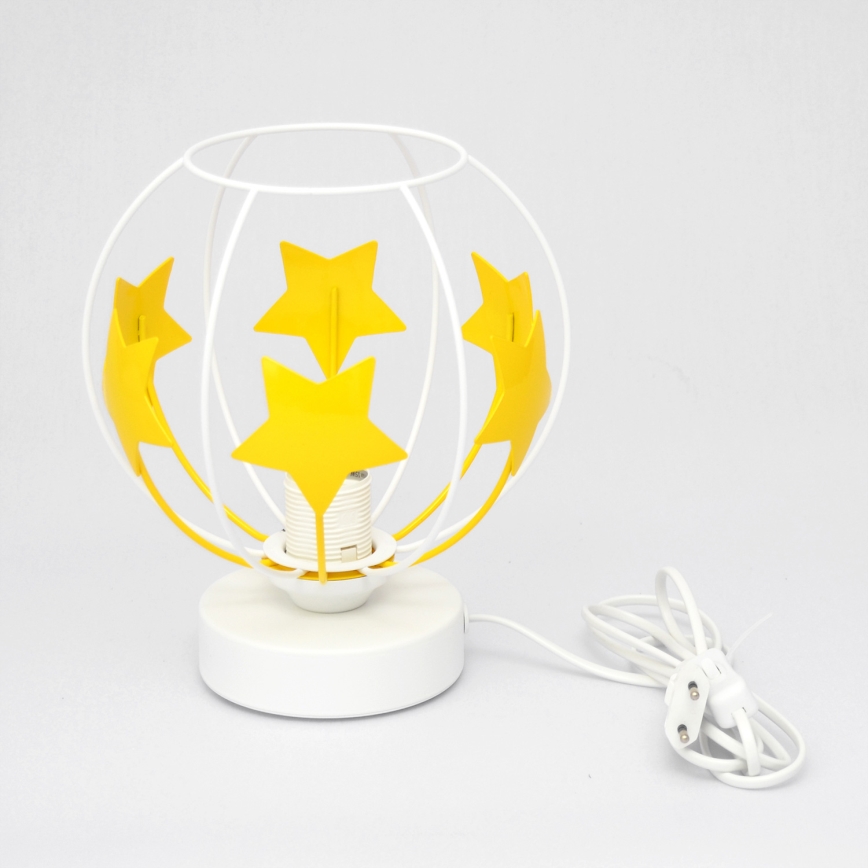 Παιδική επιτραπέζια λάμπα STARS 1xE27/15W/230V κίτρινο/λευκό