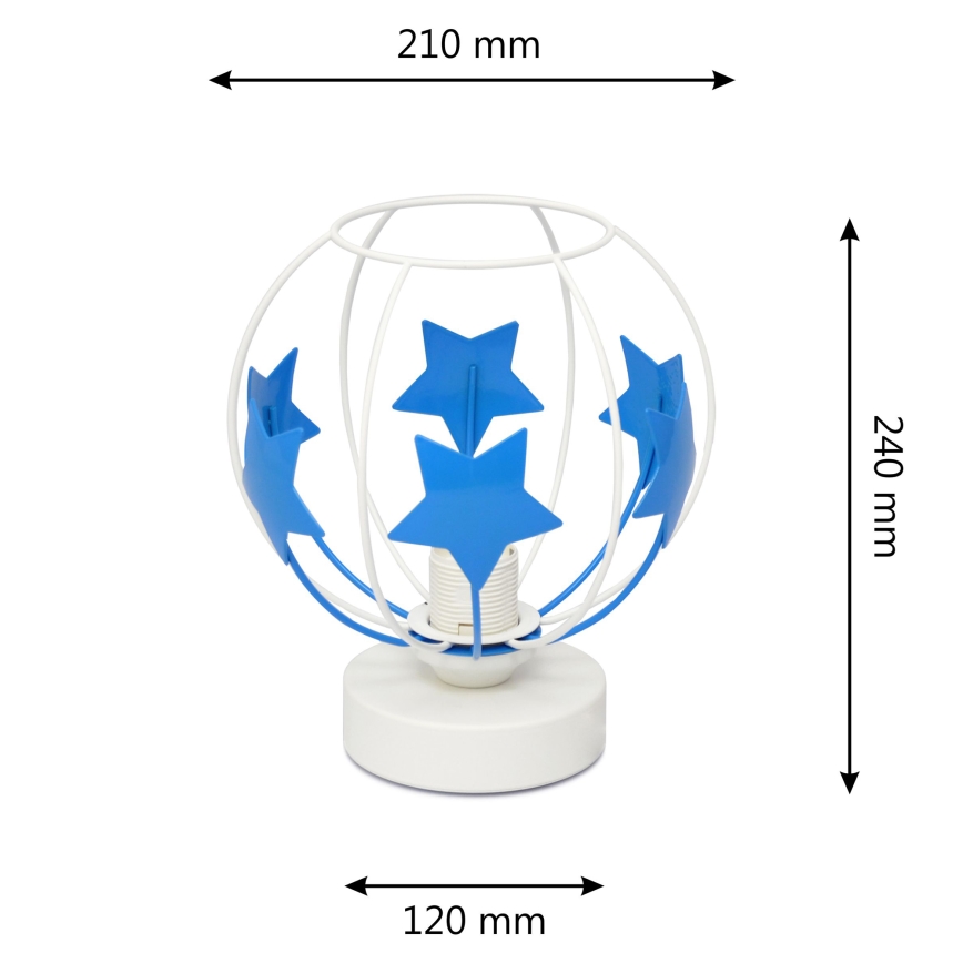 Παιδική επιτραπέζια λάμπα STARS 1xE27/15W/230V μπλε/λευκό