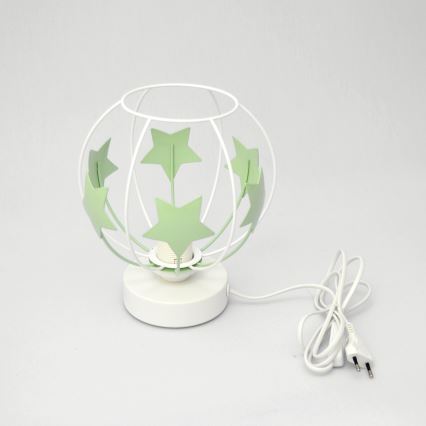 Παιδική επιτραπέζια λάμπα STARS 1xE27/15W/230V πράσινο/λευκό