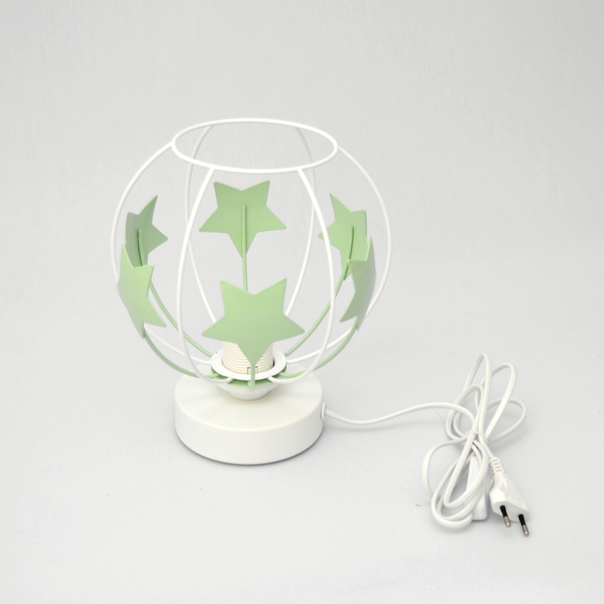 Παιδική επιτραπέζια λάμπα STARS 1xE27/15W/230V πράσινο/λευκό