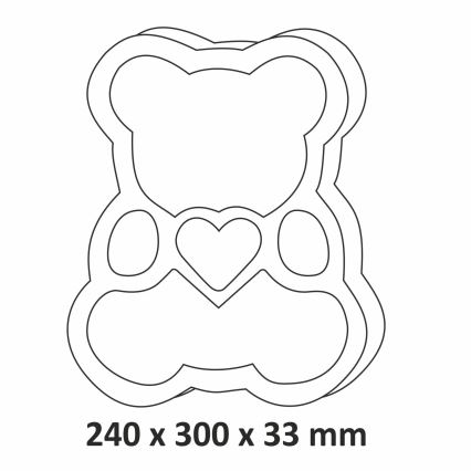 Παιδική λάμπα LED LED/2xAA ροζ αρκούδα