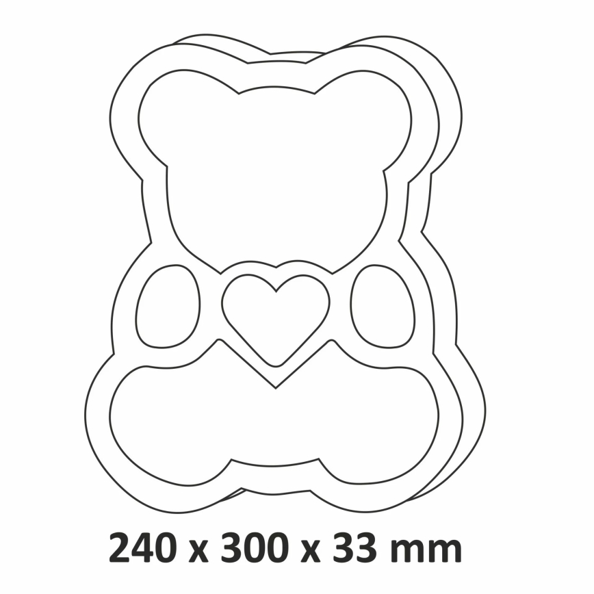 Παιδική λάμπα LED LED/2xAA ροζ αρκούδα