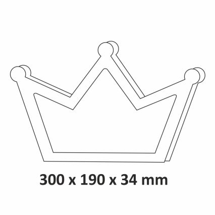 Παιδική λάμπα LED LED/2xAA ροζ στέμμα
