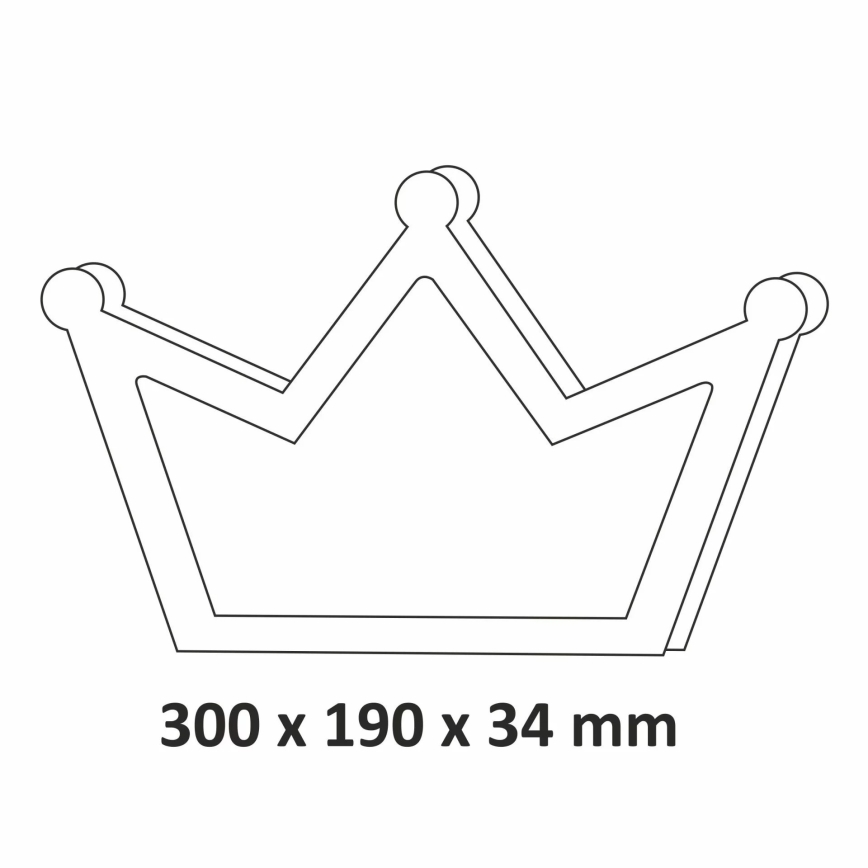 Παιδική λάμπα LED LED/2xAA ροζ στέμμα