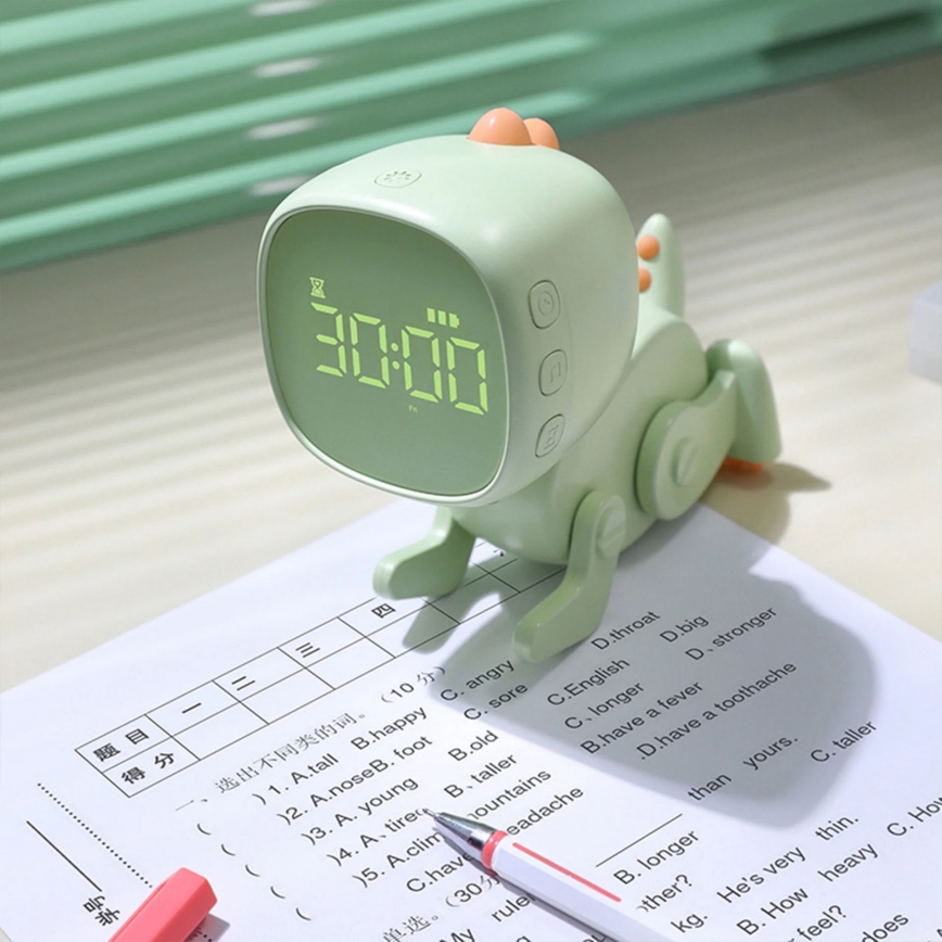 LED RGBW Dimming παιδικό φωτιστικό νυκτός με ξυπνητήρι ROBOT LED/1W/5V 1200 mAh