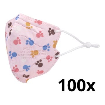 Παιδική μάσκα προστασίας FFP2 NR Kids πατούσες 100pcs