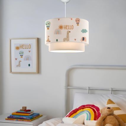 Παιδική φωτιστικό CANDY 1xE27/40W/230V λευκό/πολύχρωμο