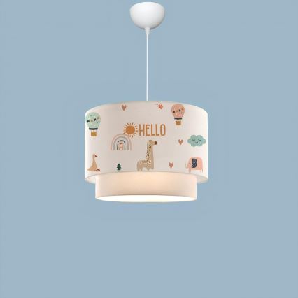 Παιδική φωτιστικό CANDY 1xE27/40W/230V λευκό/πολύχρωμο