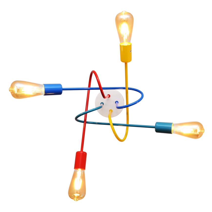 Παιδικό φωτιστικό οροφής LED OXFORD 4xE27/10W/230V