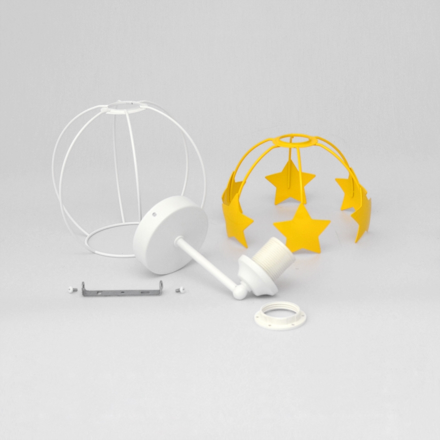Παιδικό επιτοίχιο φωτιστικό STARS 1xE27/15W/230V κίτρινο/λευκό