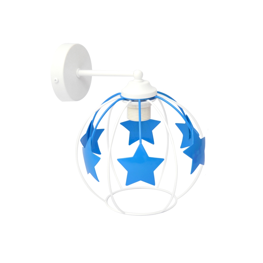 Παιδικό επιτοίχιο φωτιστικό STARS 1xE27/15W/230V μπλε/λευκό