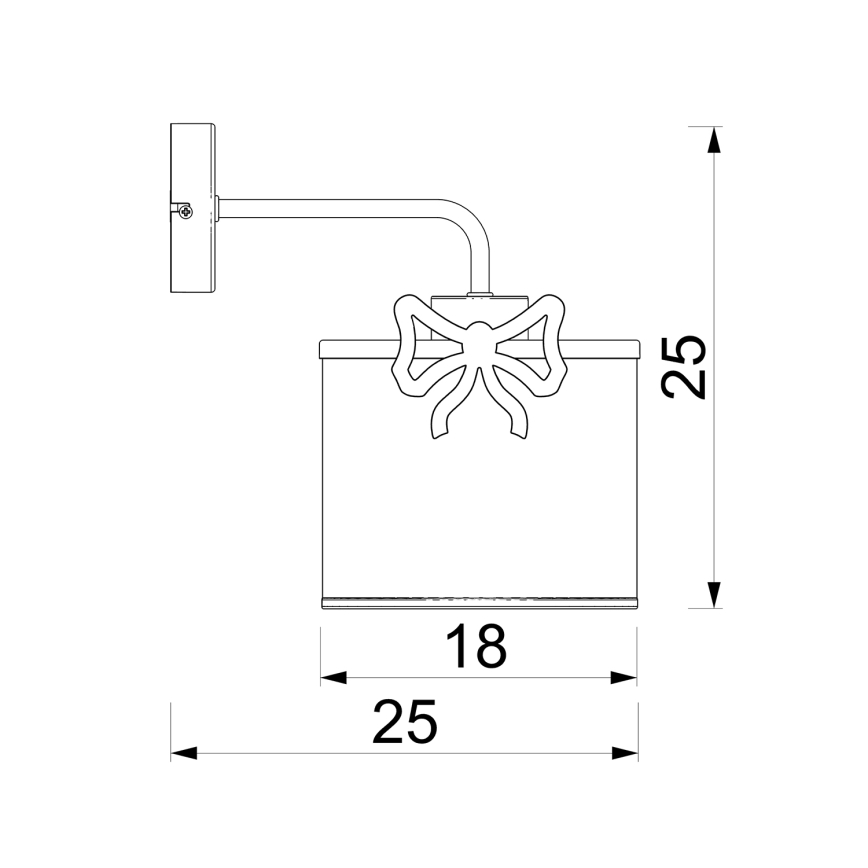 Παιδικό επιτοίχιο φωτιστικό SWEET 1xE27/15W/230V λευκό/κόκκινο/bow