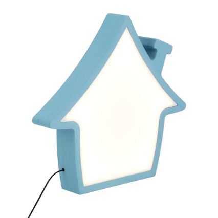 Παιδικό επιτραπέζιο φωτιστικό HOUSE LED/10W/230V μπλε
