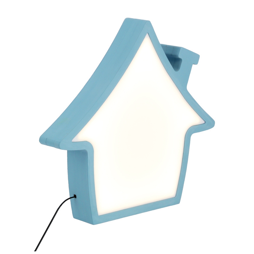 Παιδικό επιτραπέζιο φωτιστικό HOUSE LED/10W/230V μπλε