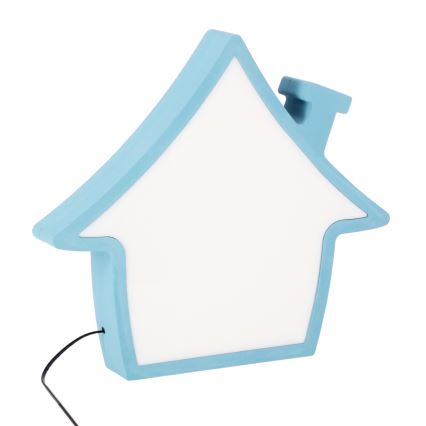 Παιδικό επιτραπέζιο φωτιστικό HOUSE LED/10W/230V μπλε