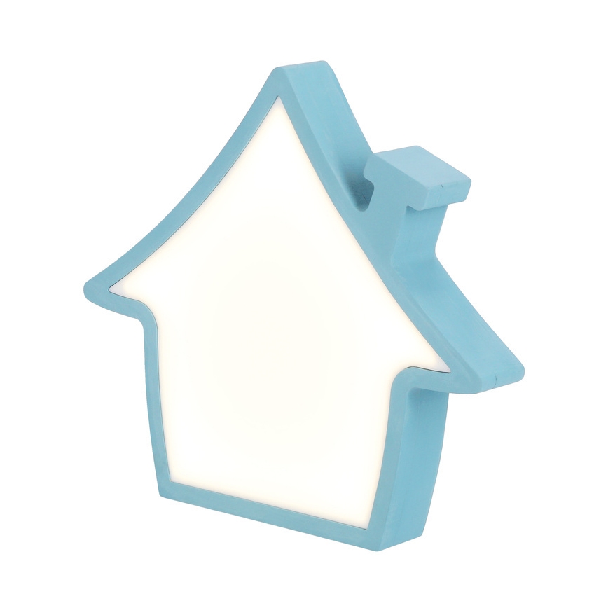Παιδικό επιτραπέζιο φωτιστικό HOUSE LED/10W/230V μπλε