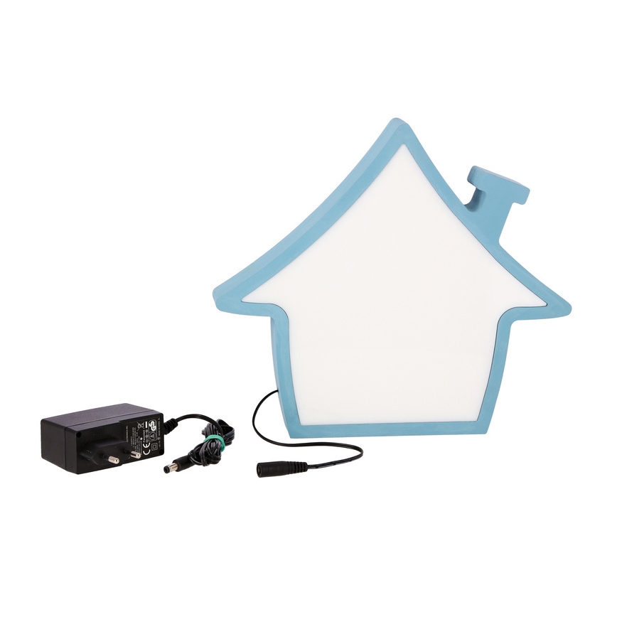 Παιδικό επιτραπέζιο φωτιστικό HOUSE LED/10W/230V μπλε