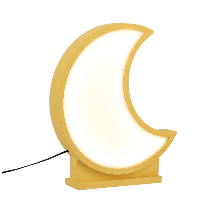 Παιδικό επιτραπέζιο φωτιστικό LED MOON LED/12W/230V κίτρινο