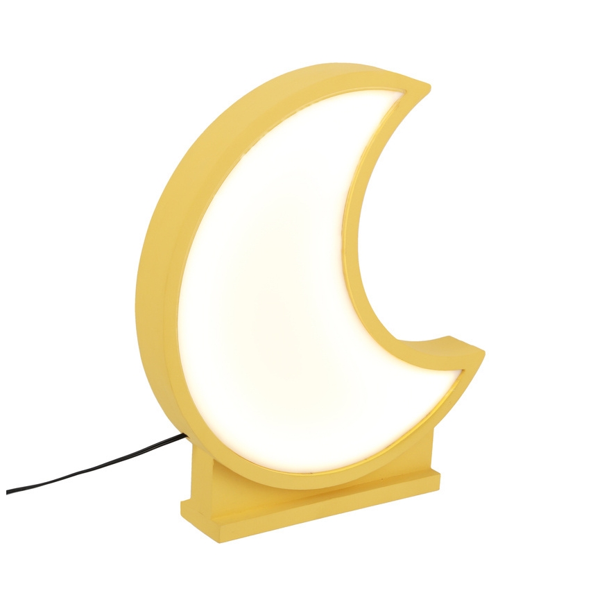 Παιδικό επιτραπέζιο φωτιστικό LED MOON LED/12W/230V κίτρινο