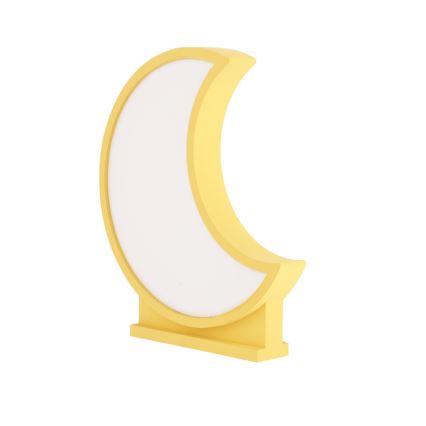 Παιδικό επιτραπέζιο φωτιστικό LED MOON LED/12W/230V κίτρινο