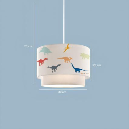 Παιδικό κρεμαστό φωτιστικό CANDY 1xE27/40W/230V λευκό/πολύχρωμο
