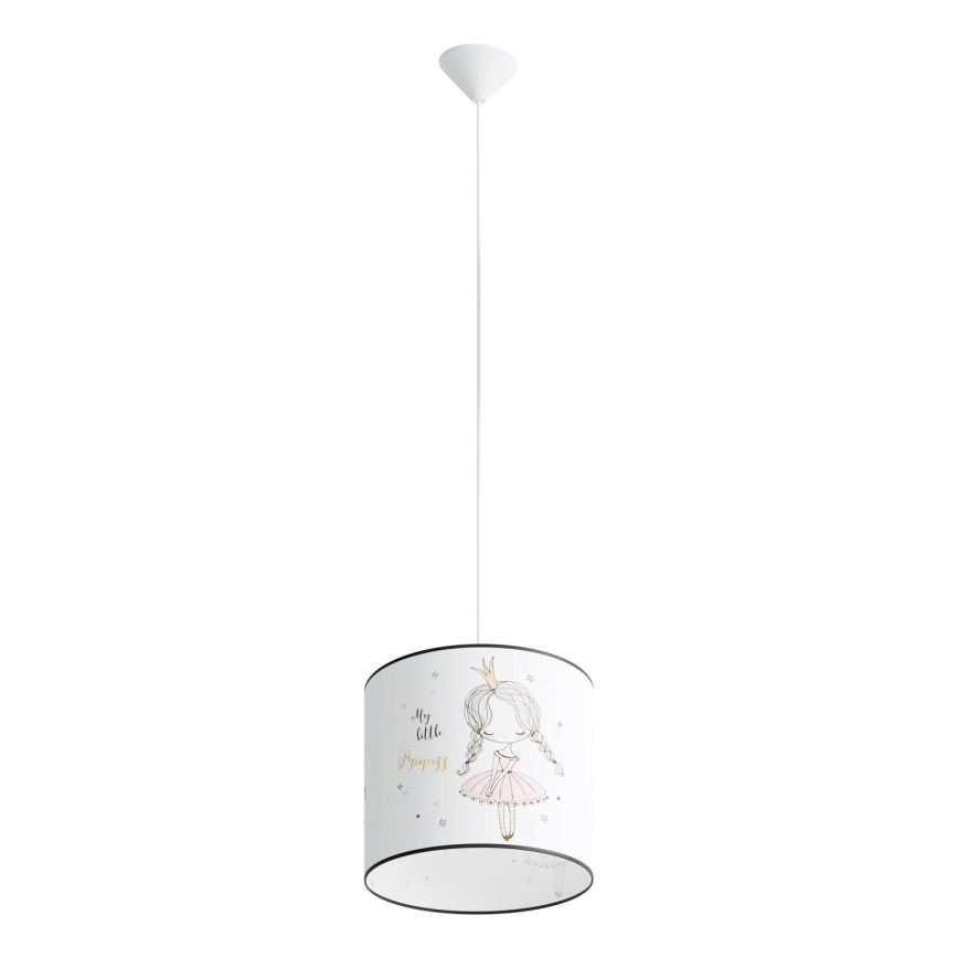 Παιδικό κρεμαστό φωτιστικό οροφής PRINCESS 1xE27/15W/230V διάμετρος 30 cm πριγκίπισσα