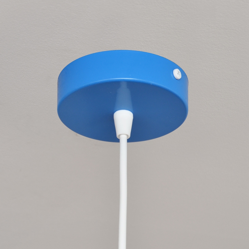 Παιδικό κρεμαστό φωτιστικό οροφής STARS 1xE27/15W/230V μπλε/λευκό
