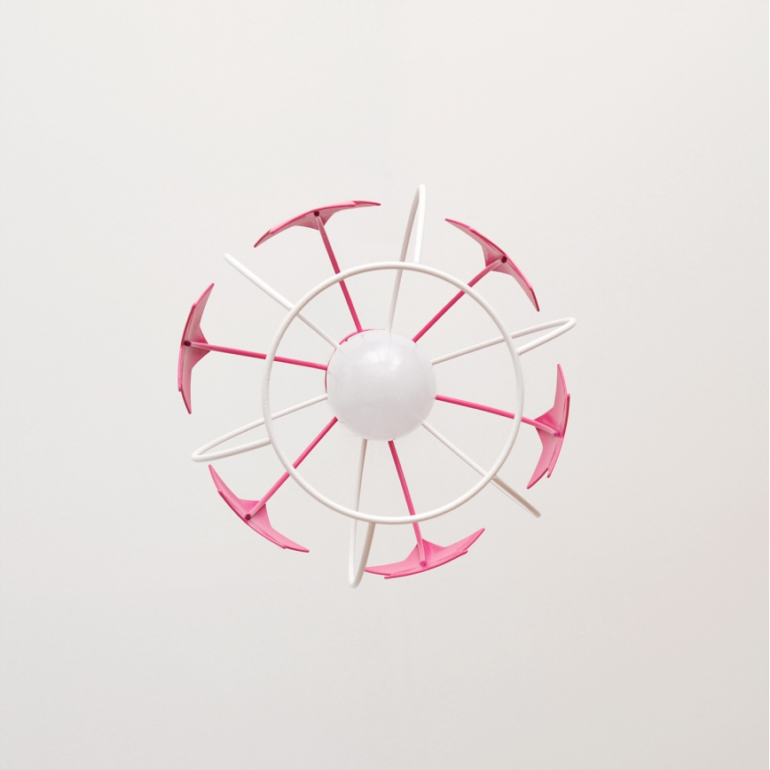 Παιδικό κρεμαστό φωτιστικό οροφής STARS 1xE27/15W/230V ροζ/λευκό