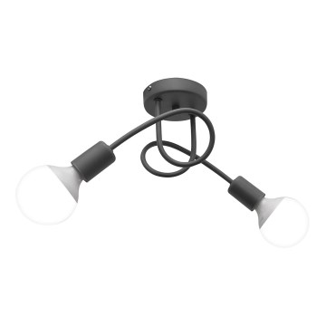 Παιδικό οροφής φωτιστικό OXFORD 2xE27/15W/230V γκρι