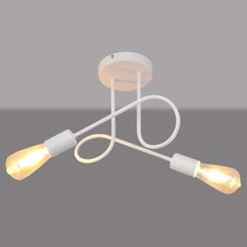 Παιδικό οροφής φωτιστικό OXFORD 2xE27/15W/230V λευκό