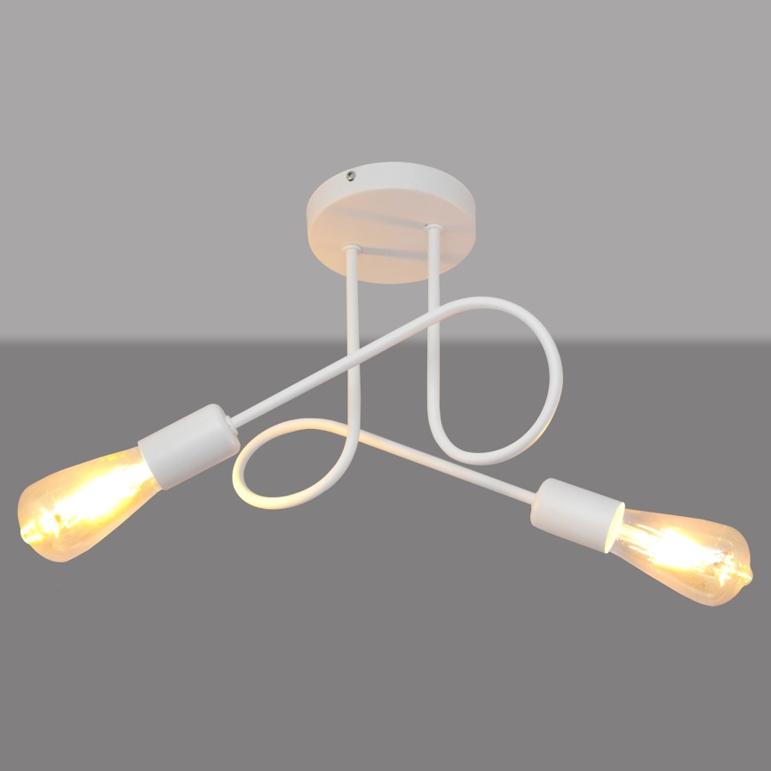 Παιδικό οροφής φωτιστικό OXFORD 2xE27/15W/230V λευκό