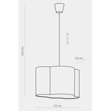 Παιδικό πολύφωτο κρεμαστό CLOUD 1xE27/25W/230V μπλε