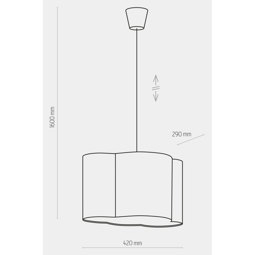 Παιδικό πολύφωτο κρεμαστό CLOUD 1xE27/25W/230V μπλε