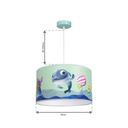 Παιδικό πολύφωτο κρεμαστό DOLPHIN 1xE27/60W/230V