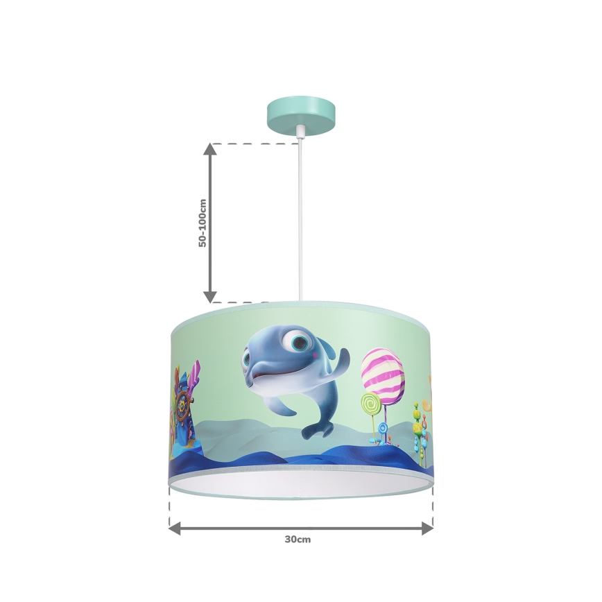 Παιδικό πολύφωτο κρεμαστό DOLPHIN 1xE27/60W/230V
