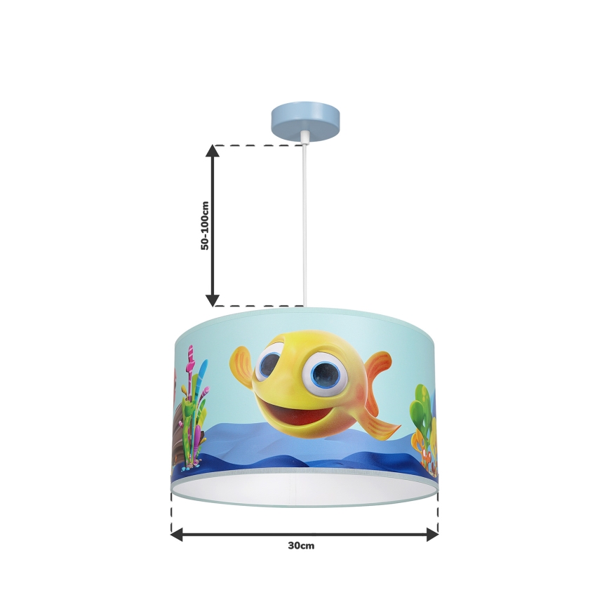 Παιδικό πολύφωτο κρεμαστό FISH 1xE27/60W/230V