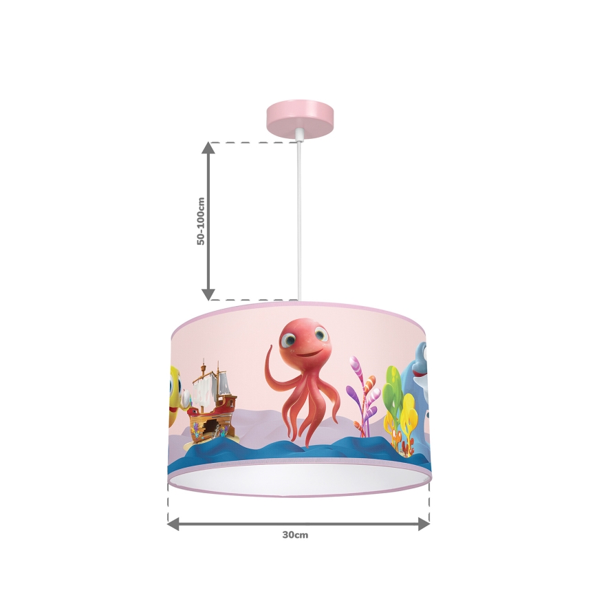 Παιδικό πολύφωτο κρεμαστό OCTOPUS 1xE27/60W/230V