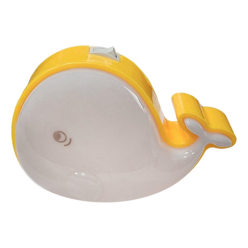 Παιδικό φωτάκι νυκτός LED LED/0,5W/230V φάλαινα