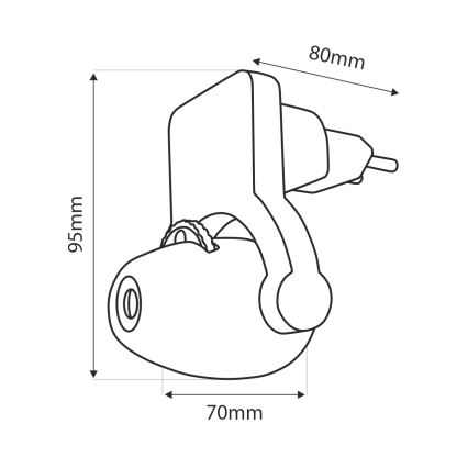 Παιδικό φωτάκι νυκτός LED με προτζέκτορα LED/0,5W/230V πράσινο