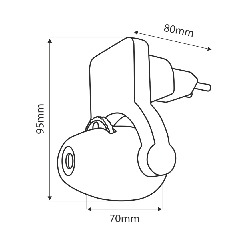 Παιδικό φωτάκι νυκτός LED με προτζέκτορα LED/0,5W/230V πράσινο