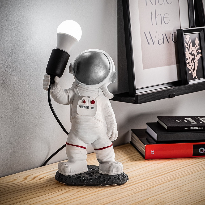 Παιδικό φωτιστικό ASTRONAUT 1xE27/40W/230V ασημί/λευκό