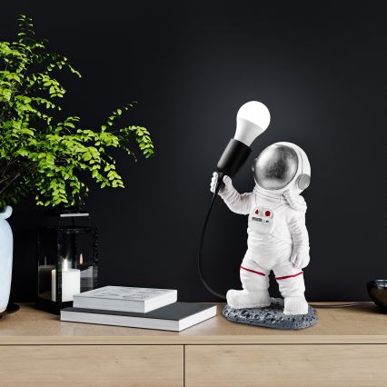 Παιδικό φωτιστικό ASTRONAUT 1xE27/40W/230V ασημί/λευκό