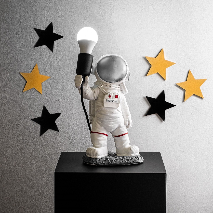 Παιδικό φωτιστικό ASTRONAUT 1xE27/40W/230V ασημί/λευκό